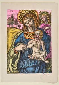 Sainte Marie Mutter Gottes: Die Jungfrau und der Engel mit Nimbus av Emile Bernard