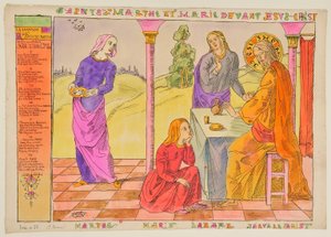 Den hellige Marta og Maria foran Jesus Kristus av Emile Bernard