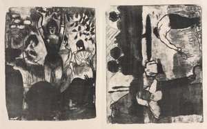 Sanger på Café-Concert og The Harvesters (Les Moissonneurs) av Emile Bernard