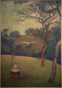 Sittende bretonsk kvinne av Emile Bernard