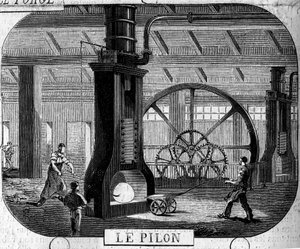 Forges of Franche Comte: støderen. Factory of Fraisans, Jura (39)