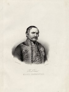 Milo Obrenovic I 1780-1860, prins av Serbia, ca. 1838
