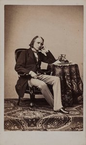 Portrett av komponisten Franz Liszt 1811-1886.
