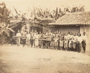 Den kambodsjanske prinsen og hans følge, 1866. av Emile Gsell