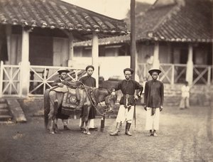 Velstående Annamite som rir på en hest, Cochinchina, 1866.