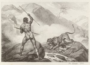 Afrikansk jeger av Emile Jean Horace Vernet