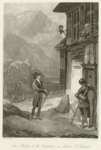 Louis Philippe ved Hospitium på Mount St. Gothard av Emile Jean Horace Vernet
