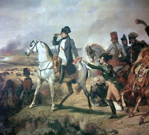 Napoleon i slaget ved Wagram, 1800-tallet. av Emile Jean Horace Vernet