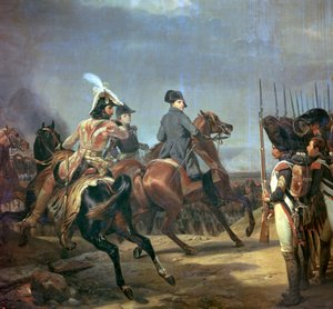 Maleri av Napoleon i slaget ved Jena, 1800-tallet. av Emile Jean Horace Vernet