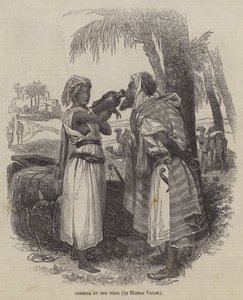 Rebecca ved brønnen av Emile Jean Horace Vernet