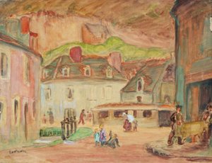Garveriene i Falaise, Normandie av Emile Othon Friesz