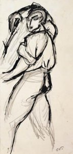 Studie av mann som bærer en tømmerstokk av Emile Othon Friesz