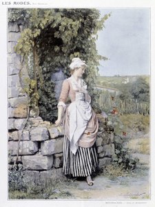 Enslig kvinne venter på avtale (Rendez-vous) - syk. de Metzmacher, v. 1900