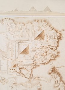 Plan for en del av nekropolisen i Memphis, Giza-platået av Emile Prisse dAvennes
