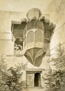 Kairo: Hus kalt Beyt El-Emyr (litt falleferdig), 1800-tallet av Emile Prisse d