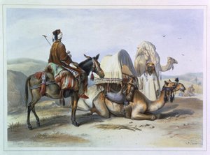 Kafila med en kamel som bærer en Hodesh, illustrasjon fra 