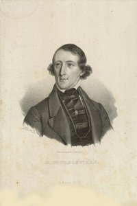 Portrett av August Bournonville 1805-1879, 1842. av Emilius Ditlev Baerentzen