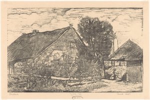 Gård med høyfjøs