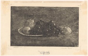 Skål med druer og annen frukt