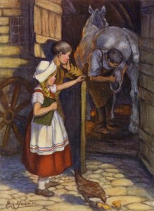 Evangeline og Gabriel i smia