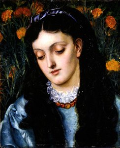 La Belle Jaune Giroflee (olje på panel) av Emma Sandys