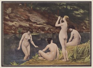 Nymfer (farge litho) av Emmanuel Benner