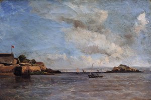 Douarnenez, marinen, august 1865 (olje på lerret) av Emmanuel Lansyer