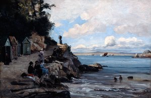 Lørdag på Womans Bathing Beach, 1876. av Emmanuel Lansyer