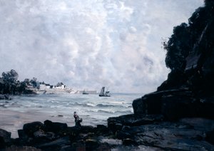 Havnen i Douarnenez, 1884 av Emmanuel Lansyer