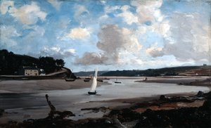 Elven ved halvvann, 1874. av Emmanuel Lansyer