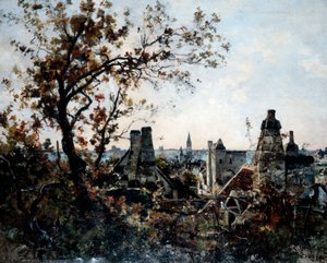 Tårnet i Chevalot om kvelden, 1885 av Emmanuel Lansyer