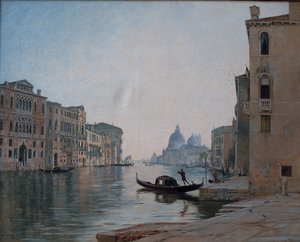 Venezia, Canal Grande, september 1892 (olje på lerret) av Emmanuel Lansyer