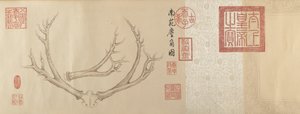 To malerier av hjortevilt, datert 1762 og 1767. av Emperor Qianlong
