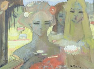 A Field of Yellow, 2001 (olje på lerretstavle) av Endre Roder