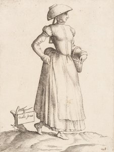 Kostymetallerken: Galla Serva, ca. 1557-58. av Enea Vico