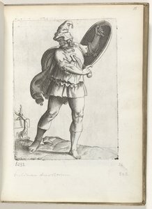 spanske krijgsman ca. 1550 Holdningene til forskjellige nasjoner i vår tidsalder (serietittel) av Enea Vico