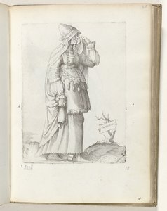 Tartara (tittel på objekt) Tartaarse kvinne, ca. 1550 Holdningene til forskjellige nasjoner i vår tidsalder (serietittel) av Enea Vico