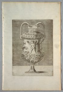 Vase (plate 9 i en serie) av Enea Vico