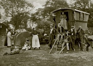 Et sigøynerleir i Essex av English Photographer