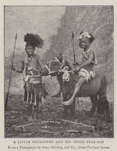 En liten Piccaninny og hans treåring av English Photographer