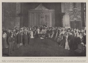En presentasjon til Mr Seddon av New Zealand Colonists i London av English Photographer