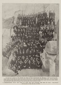 En reminiscens, HKH hertugen av York og offiserene og mennene til HMS Melampus av English Photographer