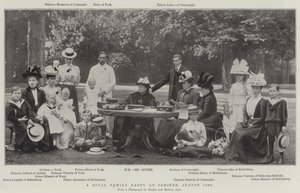 En kongelig familiefest i Osborne, august 1898 av English Photographer
