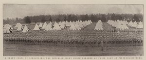 Imperial Light Horse, et smart korps av irregulære, paraderte på leiren deres i Pietermaritzburg av English Photographer