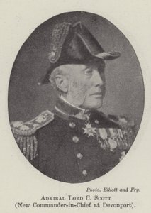 Admiral Lord C Scott, ny øverstkommanderende ved Devonport av English Photographer