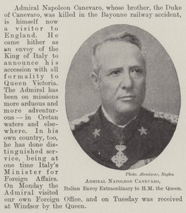 Admiral Napoleon Canevaro, italiensk utsending ekstraordinær til HM Dronningen av English Photographer