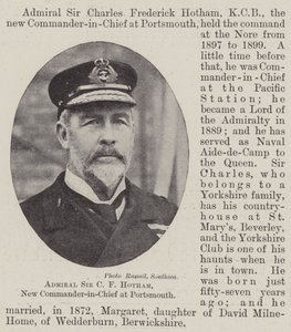 Admiral Sir CF Hotham, ny øverstkommanderende i Portsmouth av English Photographer