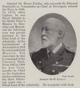 Admiral Sir H Fairfax av English Photographer