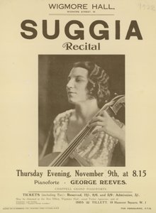 Annonser for en Suggia-konsert i Wigmore Hall av English Photographer
