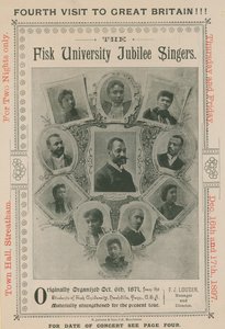 Annonsere for en opptreden av The Fisk University Jubilee Singers av English Photographer